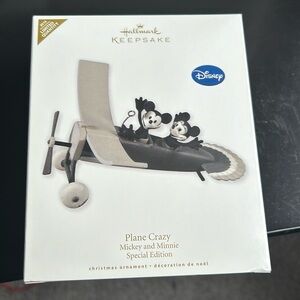 Hallmark Keepsake 2010 Special Edition Micket And Minnie Plane Crazy Ornament